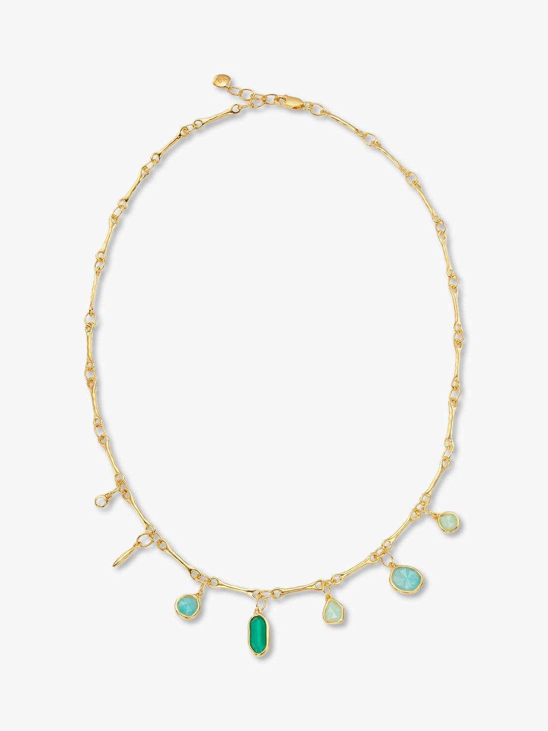 Monica Vinader Siren Tonal Multi Drop Necklace, Gold