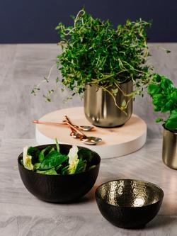 Selbrae House Nesting Hammered Stainless Steel Serving Bowls, Set of 2, Black/Gold - view 2, Black/Gold