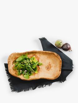 Selbrae House Olive Wood Low Serving Bowl, 36cm, Natural, Natural