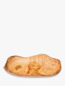 Selbrae House Olive Wood Low Serving Bowl, 36cm, Natural - view 2, Natural