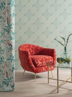 Osborne & Little Palm House Trellis Wallpaper - view 2, Blue W7451-01