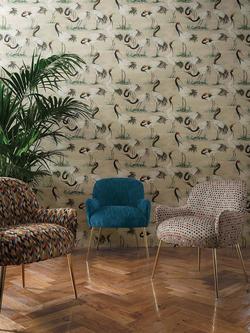 Osborne & Little Cranes Wallpaper - view 2, Blue W7456-02