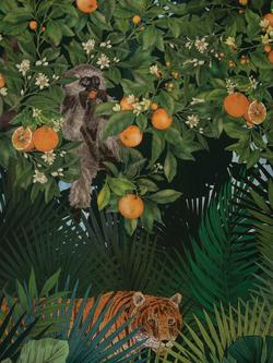 Matthew Williamson Tiger Grove Wallpaper Panel Set, W7492-01 - view 2, Multi W7492-01