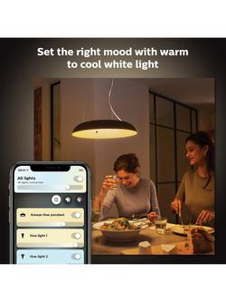 Philips Hue White Ambiance Amaze LED Smart Ceiling Light with Bluetooth and Dimmer Switch - view 2, Black