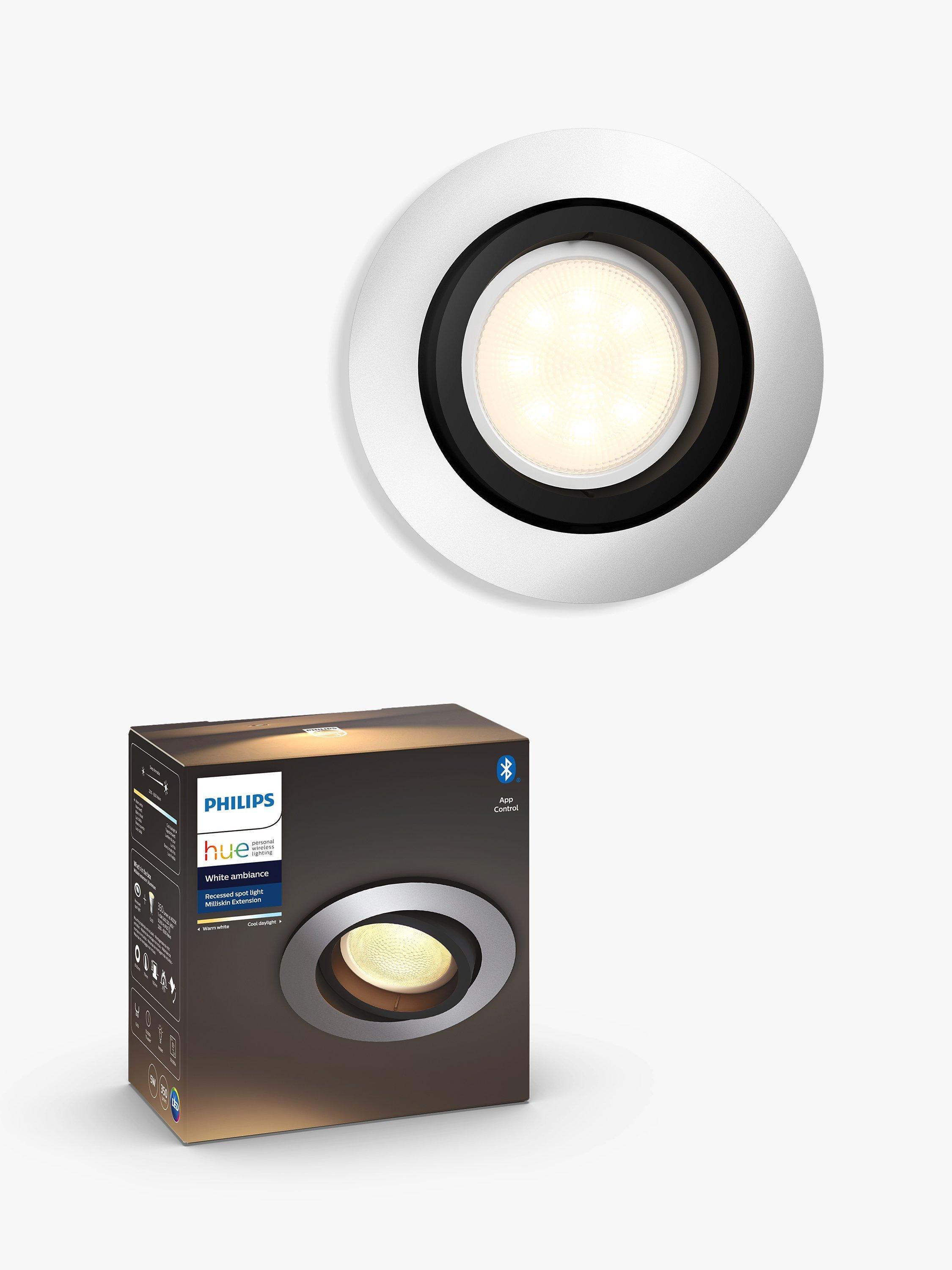 Philips Hue White Ambiance Milliskin GU10 LED Recessed Smart Spotlight with Bluetooth