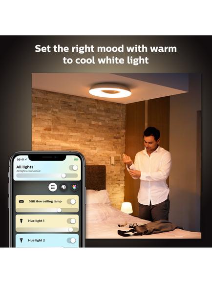 Philips Hue White Ambiance Still LED Smart Semi Flush Ceiling Light with Bluetooth and Dimmer Switch - view 2, White