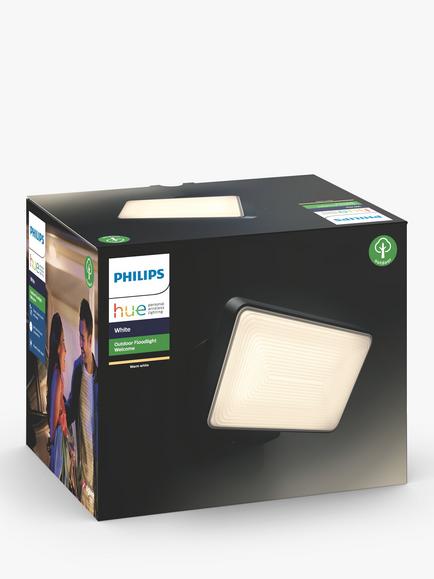 Philips Hue White Ambiance Welcome LED Smart Outdoor Floodlight, Black - view 2, Black