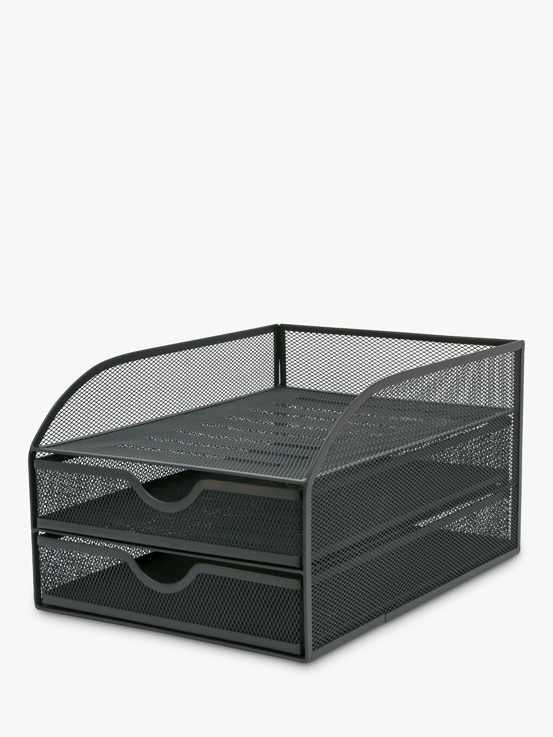 Osco Wire Mesh Desk Paper Organiser, Graphite