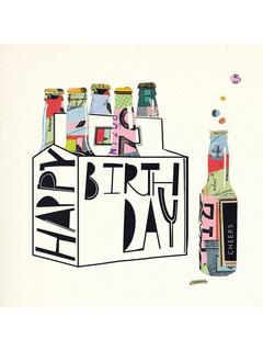 Woodmansterne Beer Bottles Birthday Card