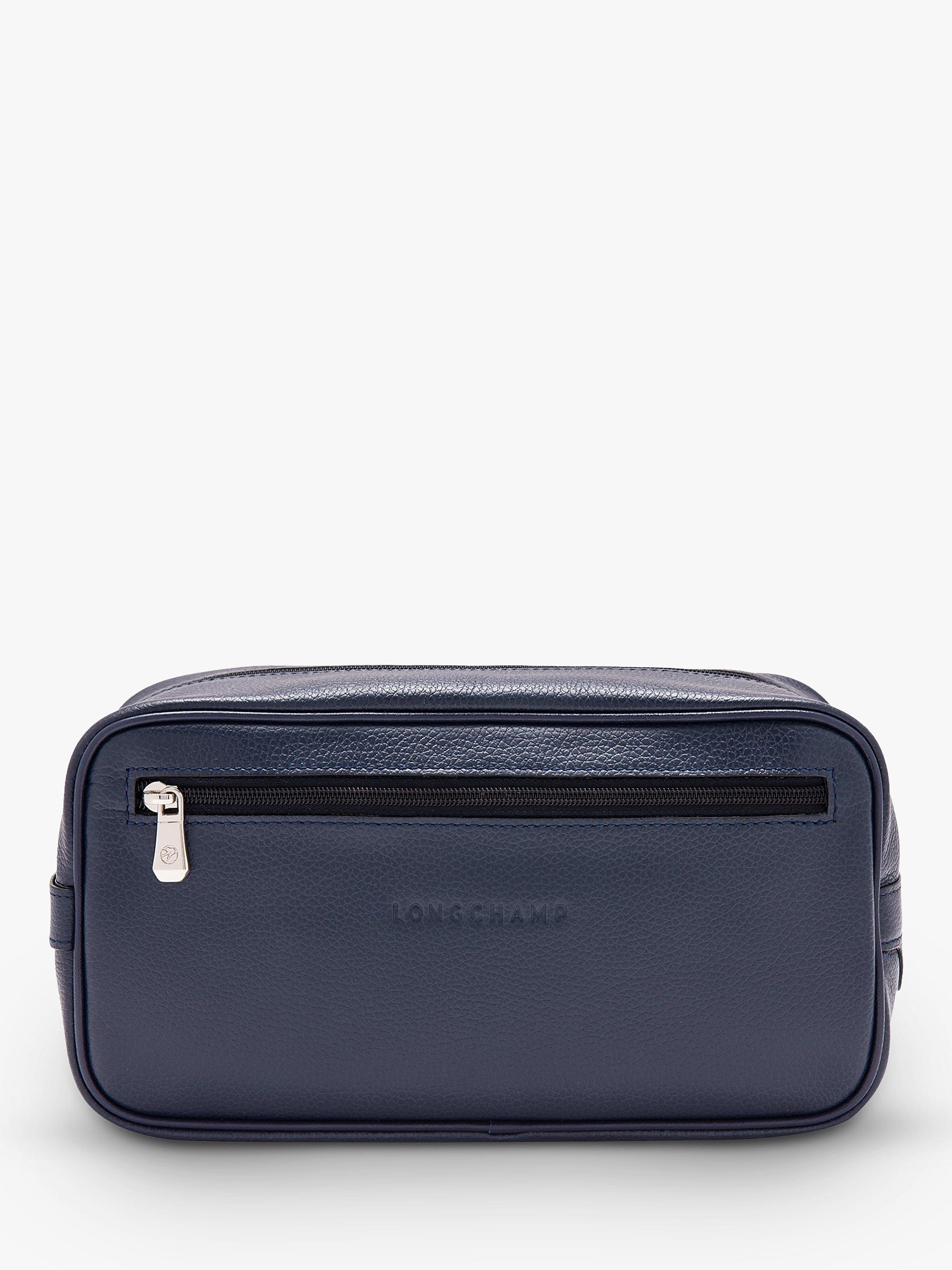 Longchamp Le Foulonne Rectangular Leather Toiletry Bag