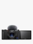 Sony ZV-1 Compact Vlogging Camera with 24-70mm Lens, 2.7x Optical Zoom, 4K Ultra HD, 20.1MP, Wi-Fi, Bluetooth, 3” Vari-Angle Touch Screen, Black