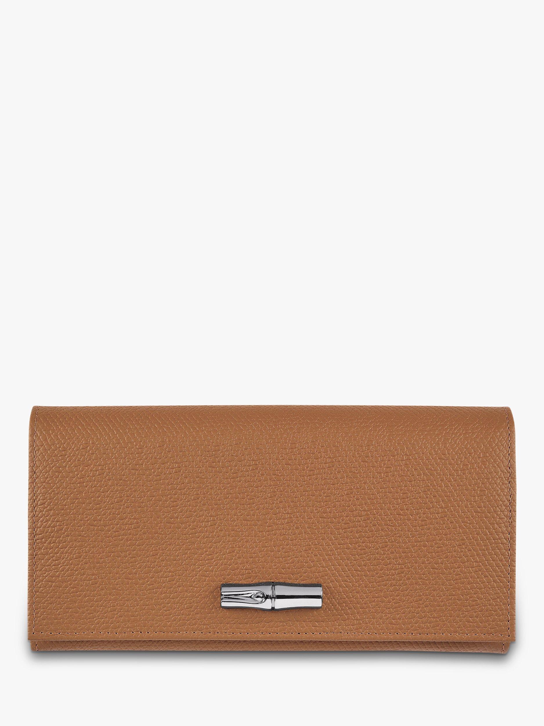 Product image 1 of 2, which shows Longchamp Roseau Leather Continental Wallet, Natural