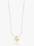 Wanderlust + Co Heart Locket Pendant Necklace, Gold