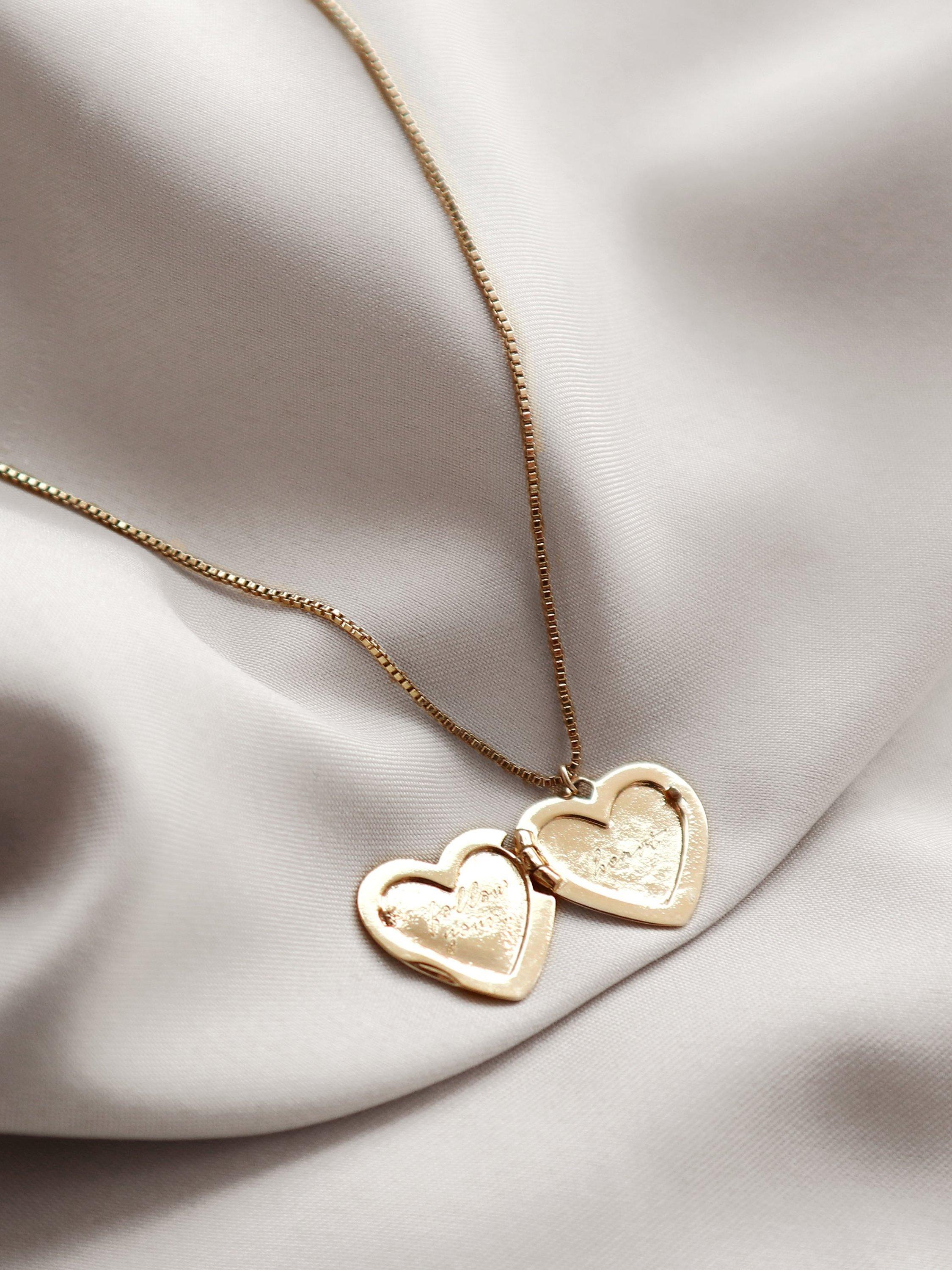 Wanderlust + Co Heart Locket Pendant Necklace, Gold