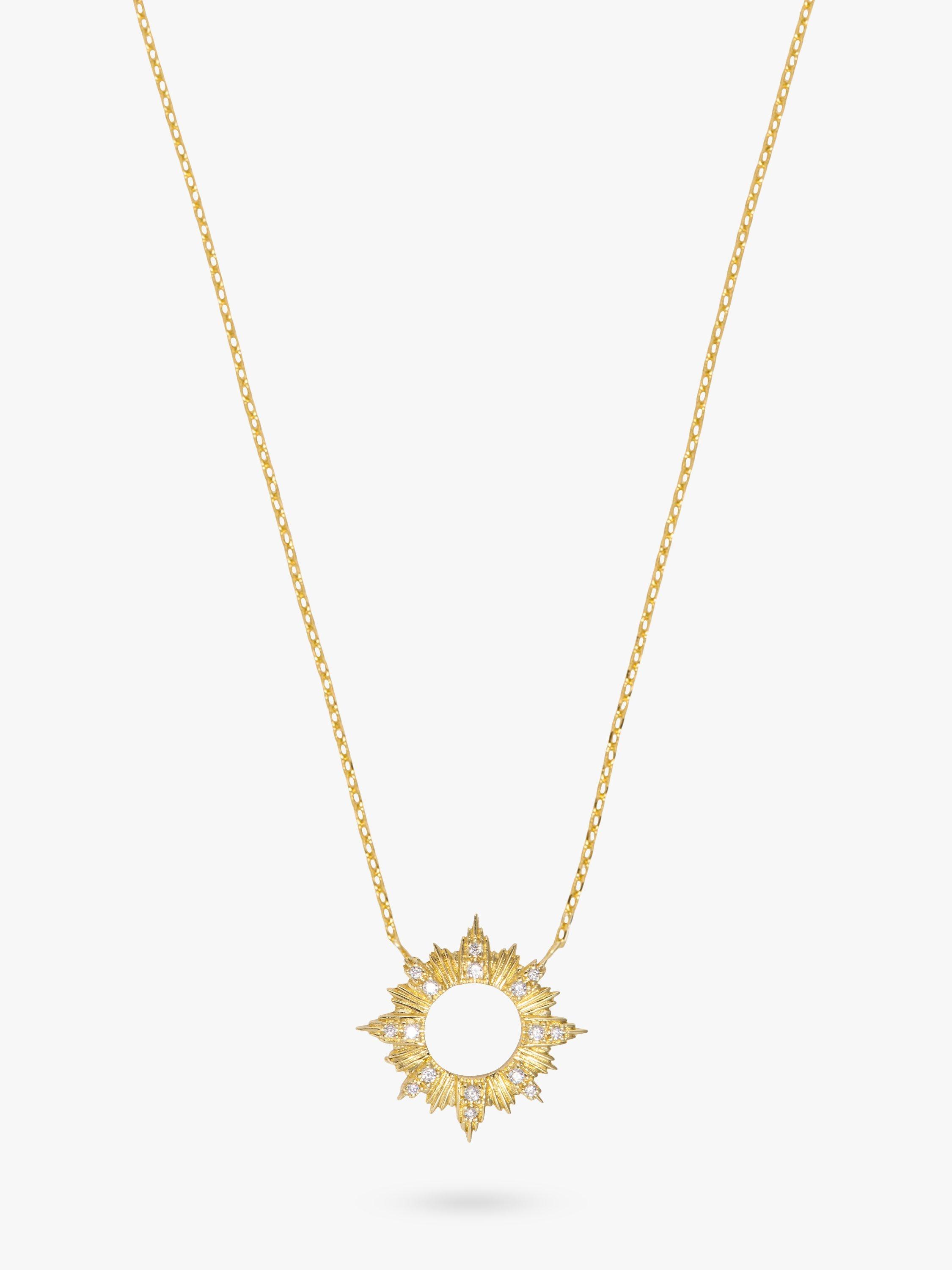 Wanderlust + Co Sunseeker Pendant Necklace, Gold