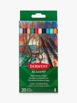 Derwent Academy Water Soluable Markers, Pack of 20, Multi