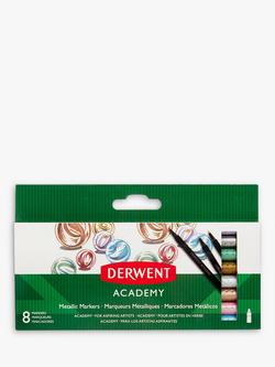 Derwent Academy Metallic Markers, Pack of 8, Multi