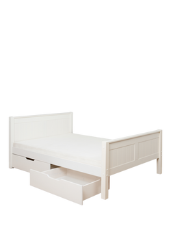 Stompa Classic Children's Bed Frame with Drawers, Small Double, White - view 2, White