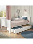 Stompa Classic Child Compliant Bed Frame with Trundle Drawer, Single, White