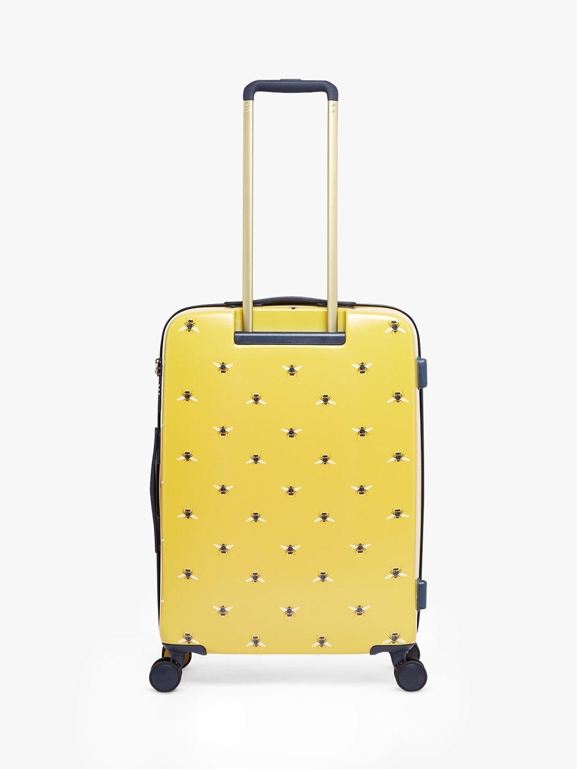 Joules Botanical Bee 66cm 4 Wheel Medium Suitcase Yellow
