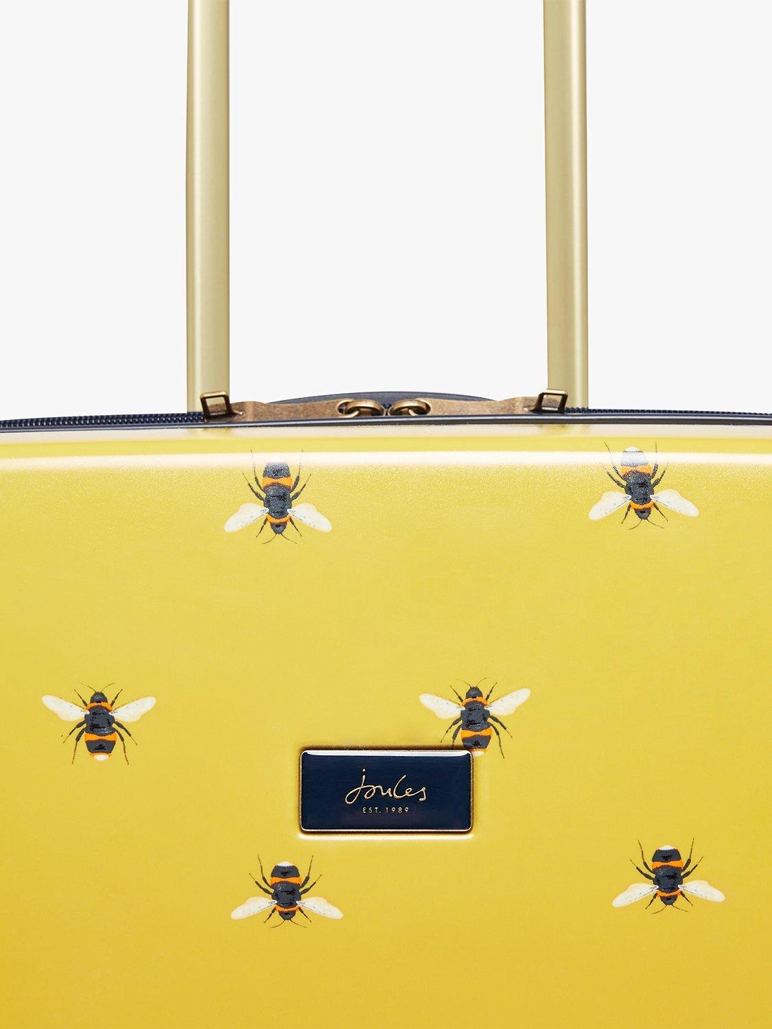 Joules Botanical Bee 66cm 4 Wheel Medium Suitcase Yellow