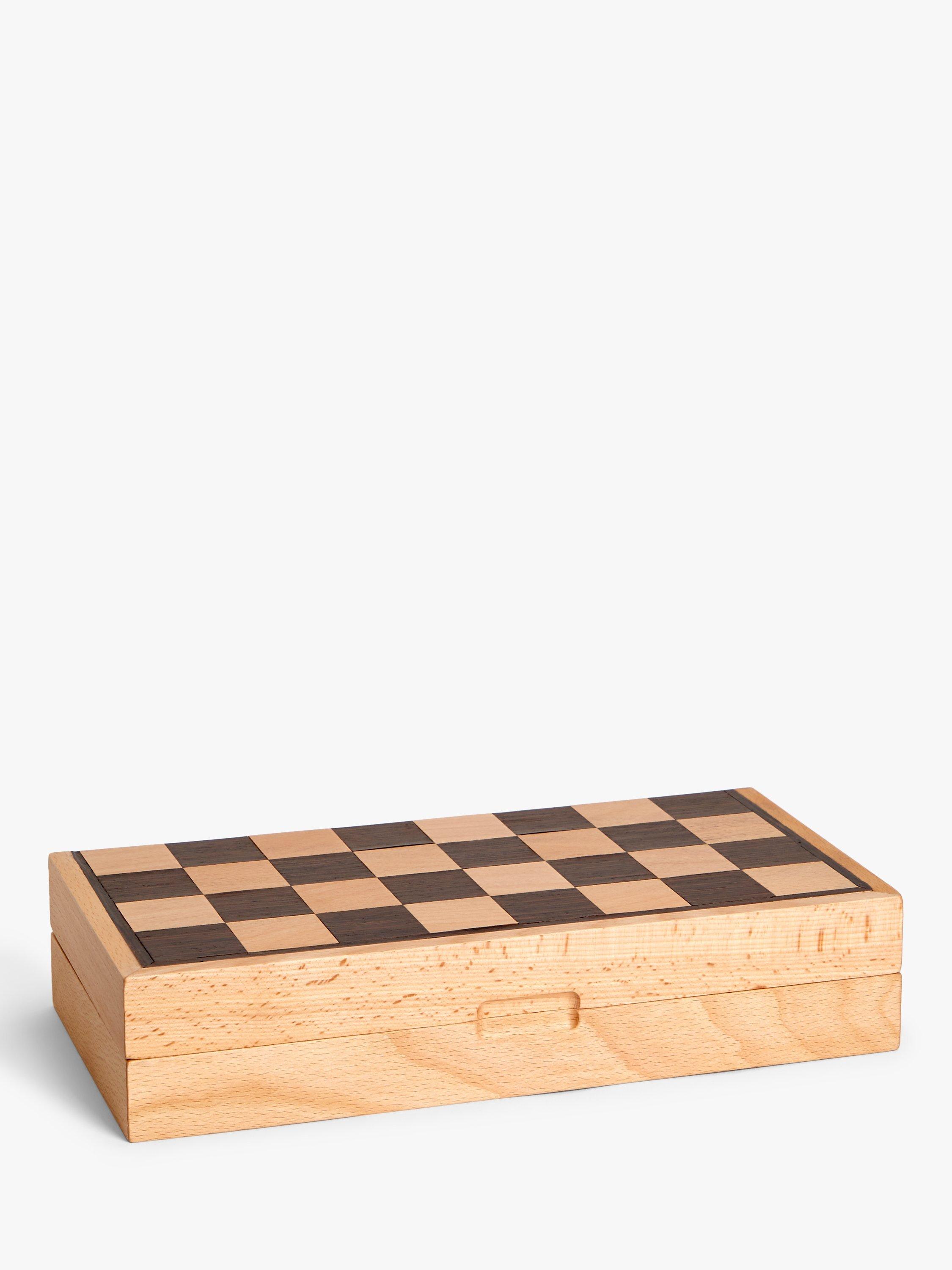 John Lewis Classic Wooden Chess Draughts Set Small
