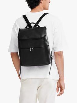 Longchamp Le Foulonné Leather Backpack - view 2, Black