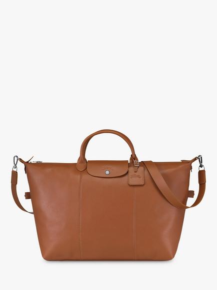 Longchamp Le Foulonné Leather Travel Bag, Caramel