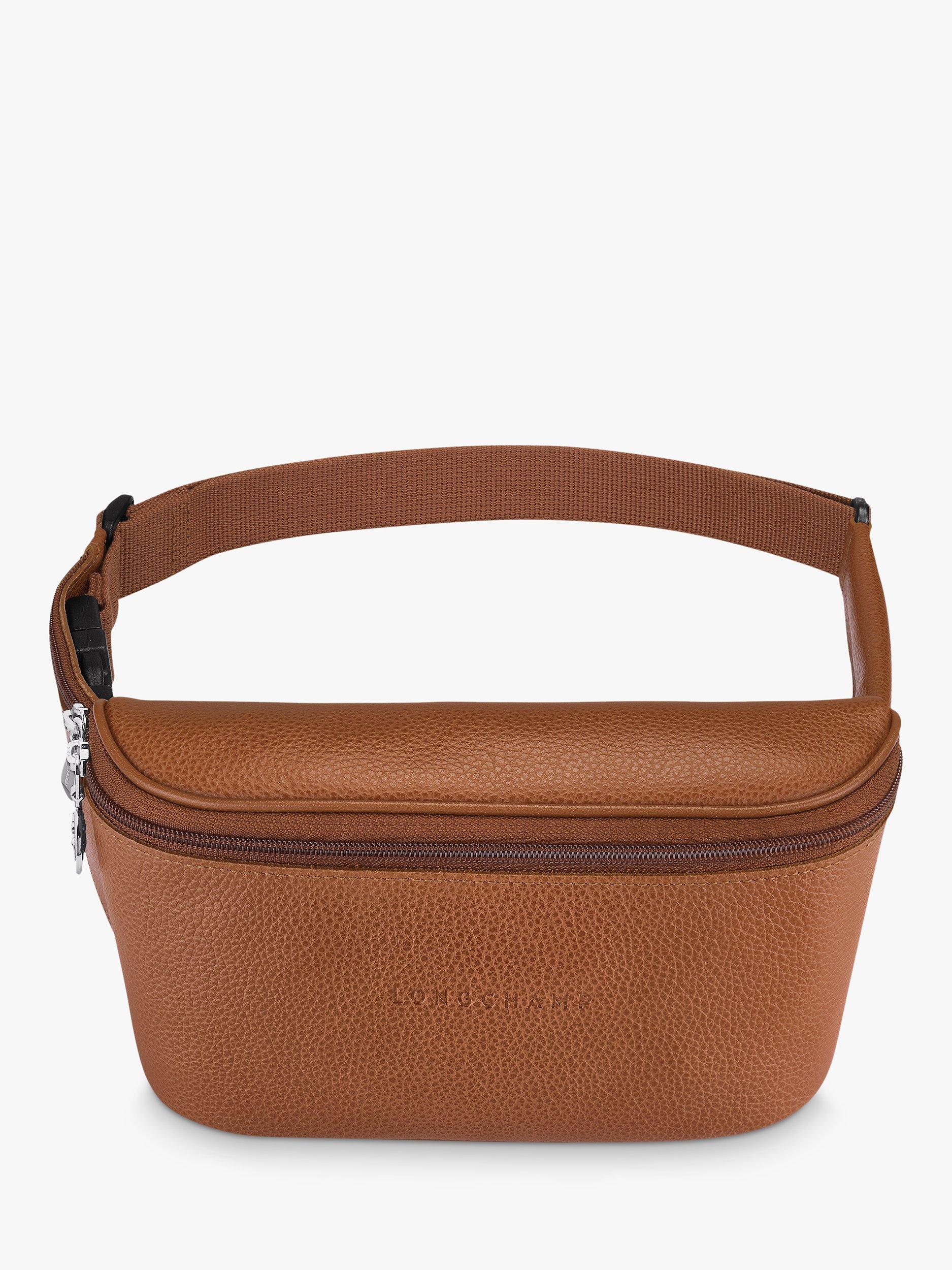 Longchamp Le Foulonné Leather Belt Bag, Caramel