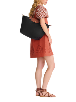 Longchamp Le Pliage Original Large Shoulder Bag - view 2, Black