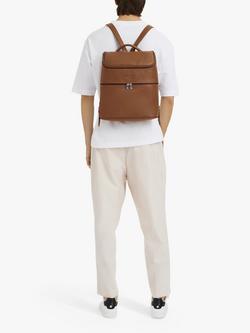 Longchamp Le Foulonné Leather Backpack - view 2, Caramel