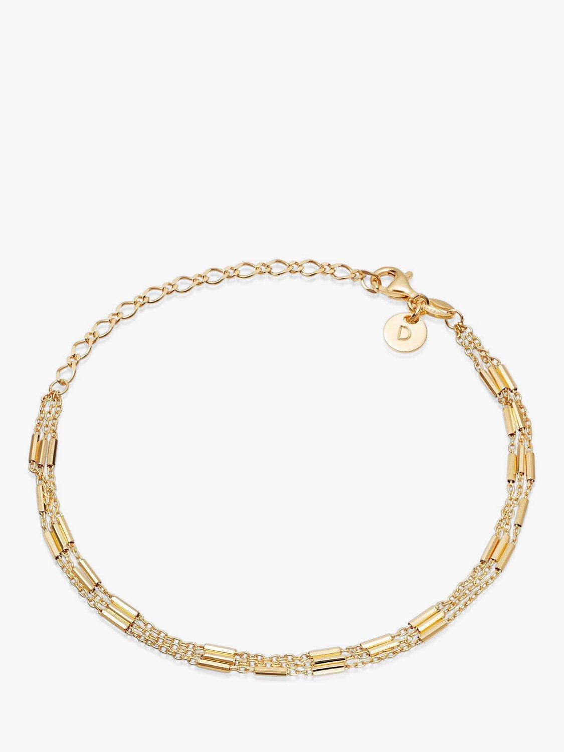 Product image 1 of 4, which shows Daisy London Nomad Triple Chain Bracelet, Gold