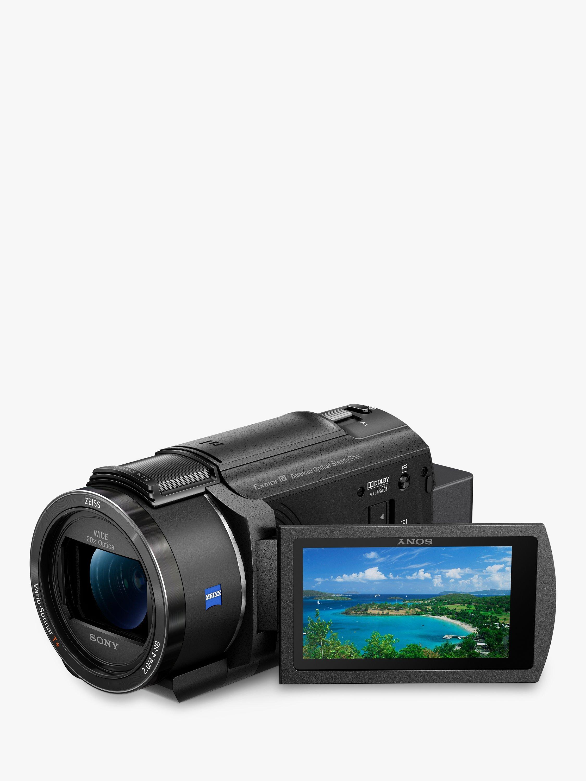 Sony FDR-AX43 Handycam with 4K Ultra HD, Balanced Optical SteadyShot, 8.29MP, 20x Optical Zoom, NFC, Wi-Fi, 3" LCD Touch Screen, Black