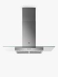 AEG DTB3954M 90cm Chimney Cooker Hood, Stainless Steel/Glass