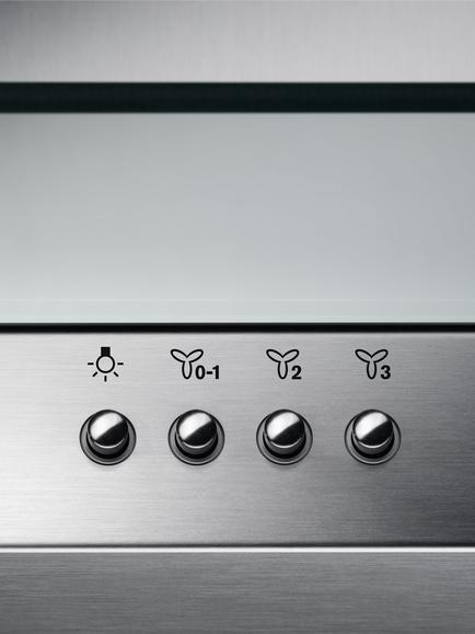 AEG DTB3954M 90cm Chimney Cooker Hood, Stainless Steel/Glass - view 2, Stainless Steel