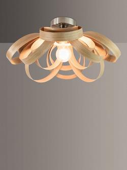 Tom Raffield Small Skipper Semi Flush Ceiling Light, Oak