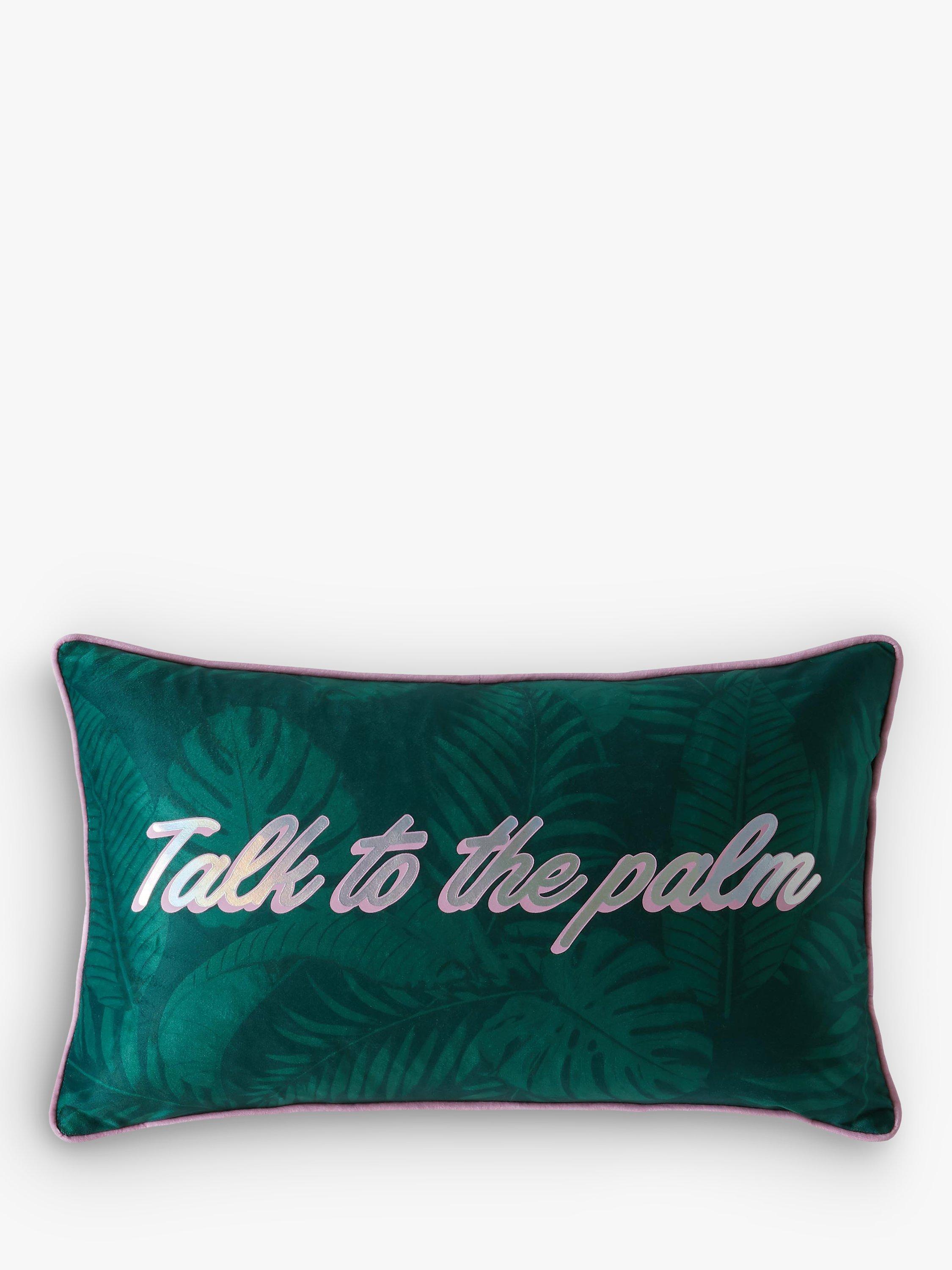 Skinnydip Talk to the Palm Cushion, Green