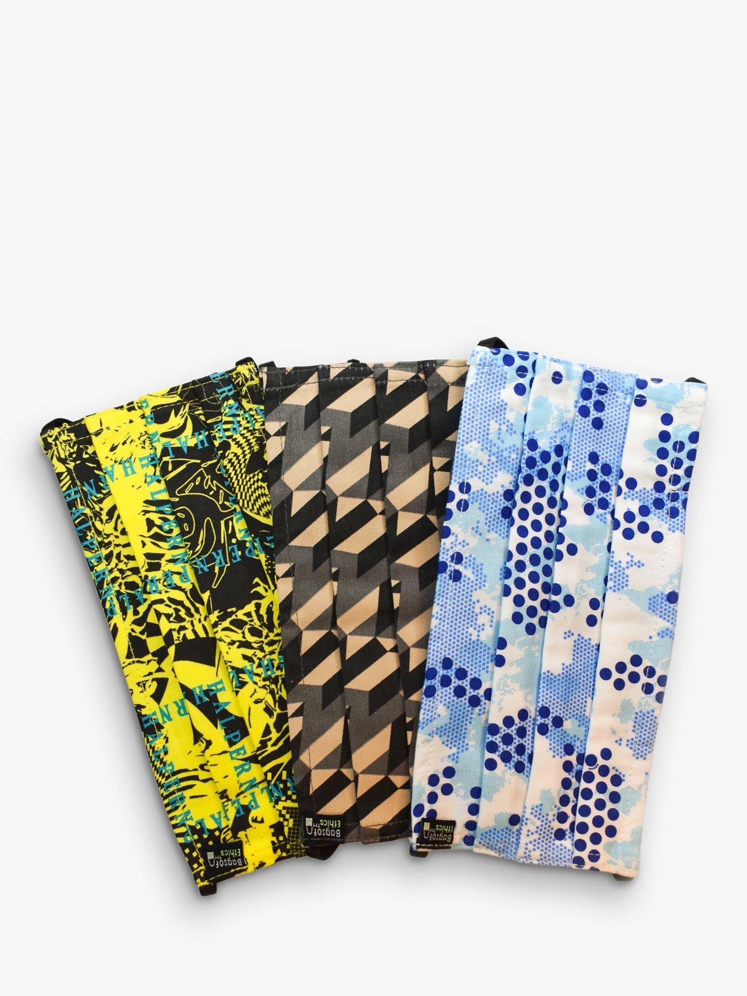 Product image 2 of 10, which shows Great British Designer Face Coverings - Mulberry, RÆBURN, Halpern, Pack of 3