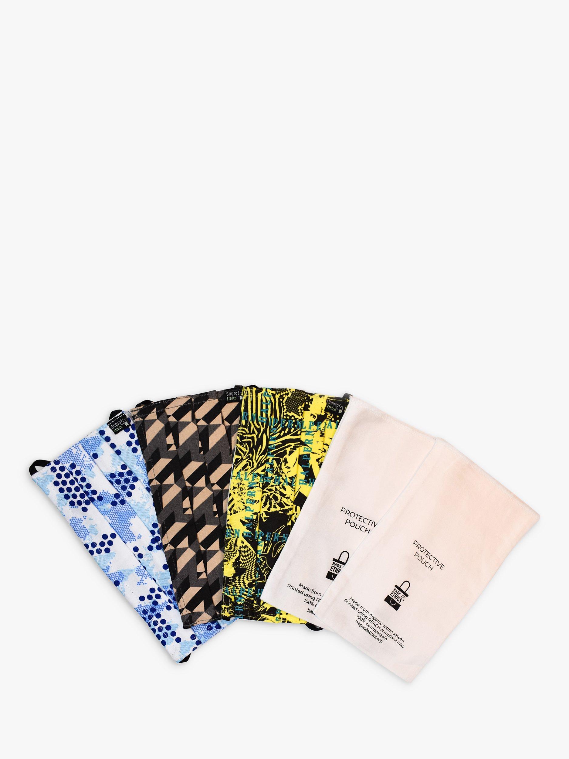 Product image 6 of 10, which shows Great British Designer Face Coverings - Mulberry, RÆBURN, Halpern, Pack of 3