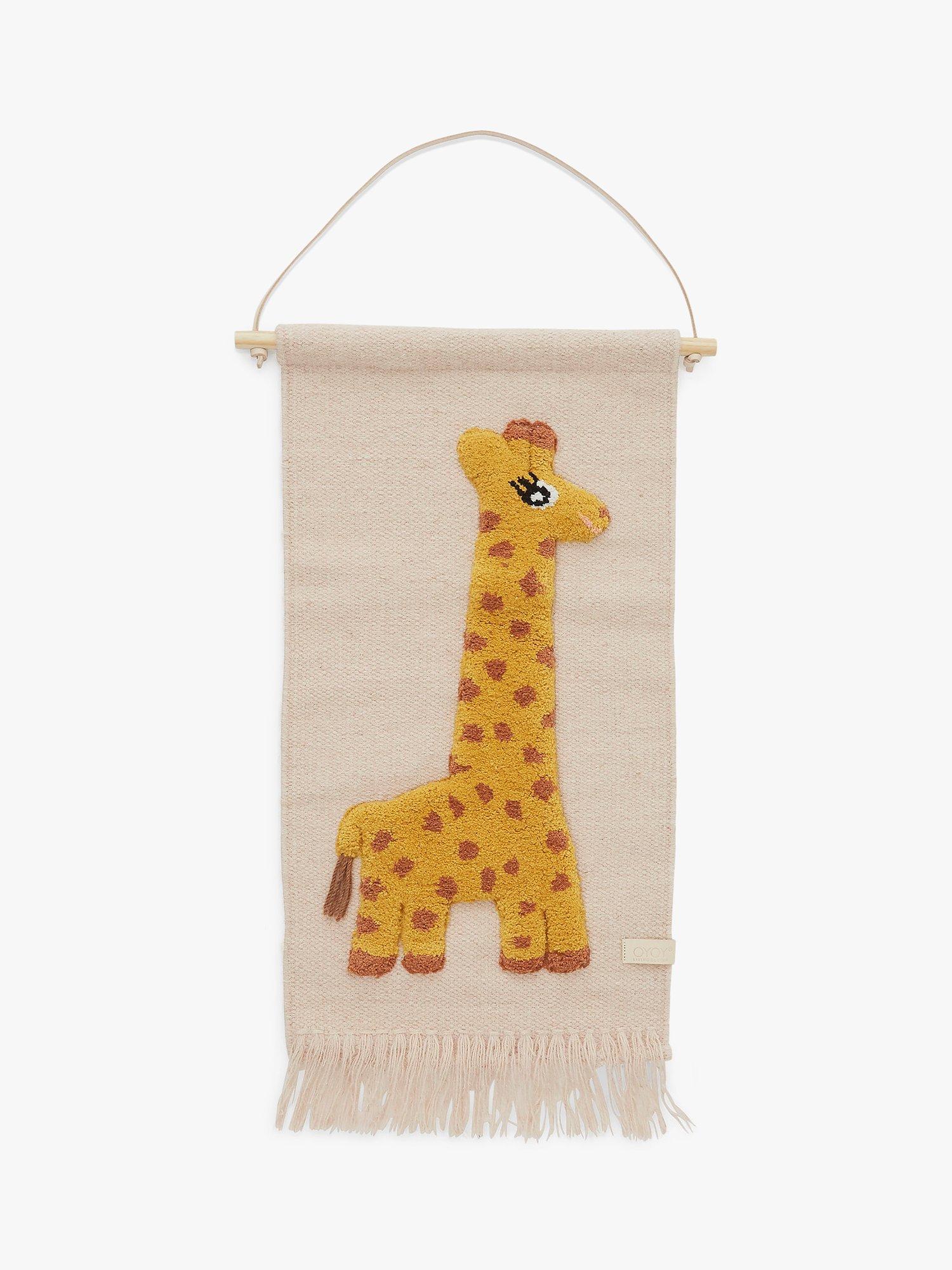 OYOY MINI Giraffe Wall Hanging Decoration, Rose