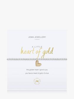 Joma Jewellery A Little Heart of Gold Beaded Bracelet, Silver/Gold, Silver/Gold
