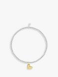 Joma Jewellery A Little Heart of Gold Beaded Bracelet, Silver/Gold