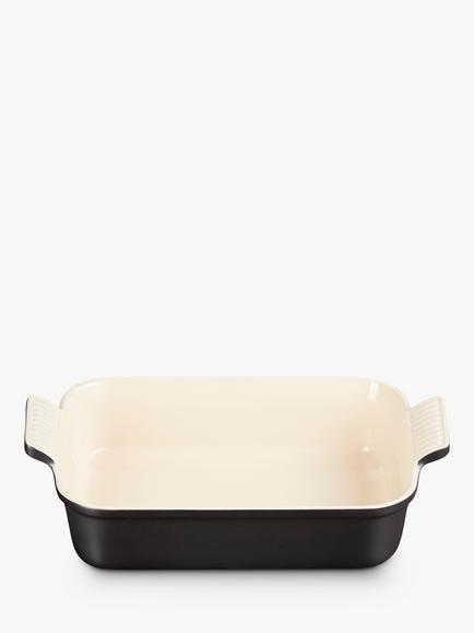 Le Creuset Stoneware Classic Rectangular Oven Dish, Satin Black