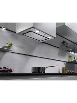 AEG DGE5661HM 54cm Canopy Cooker Hood, A Energy Rating, Stainless Steel - view 2, White