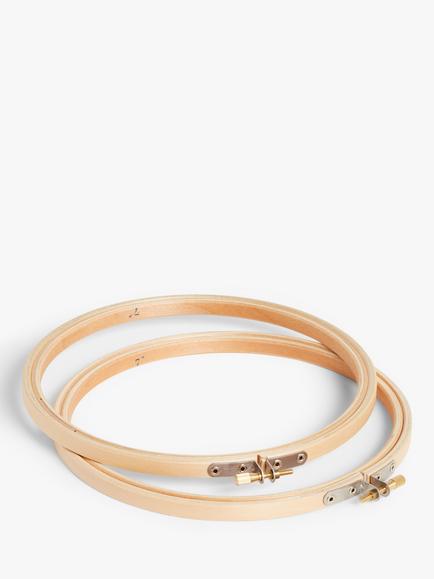 Habico Embroidery Hoop, 17cm, Pack of 2, Natural