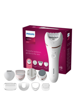 Philips 8000 Series BRE740/11 Epilator, White, White