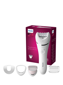 Philips BRE710/01 8000 Series Epilator, White, White
