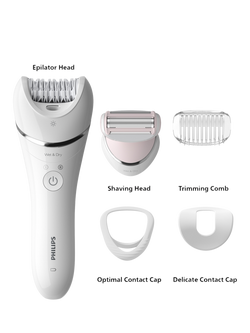 Philips BRE710/01 8000 Series Epilator, White - view 2, White