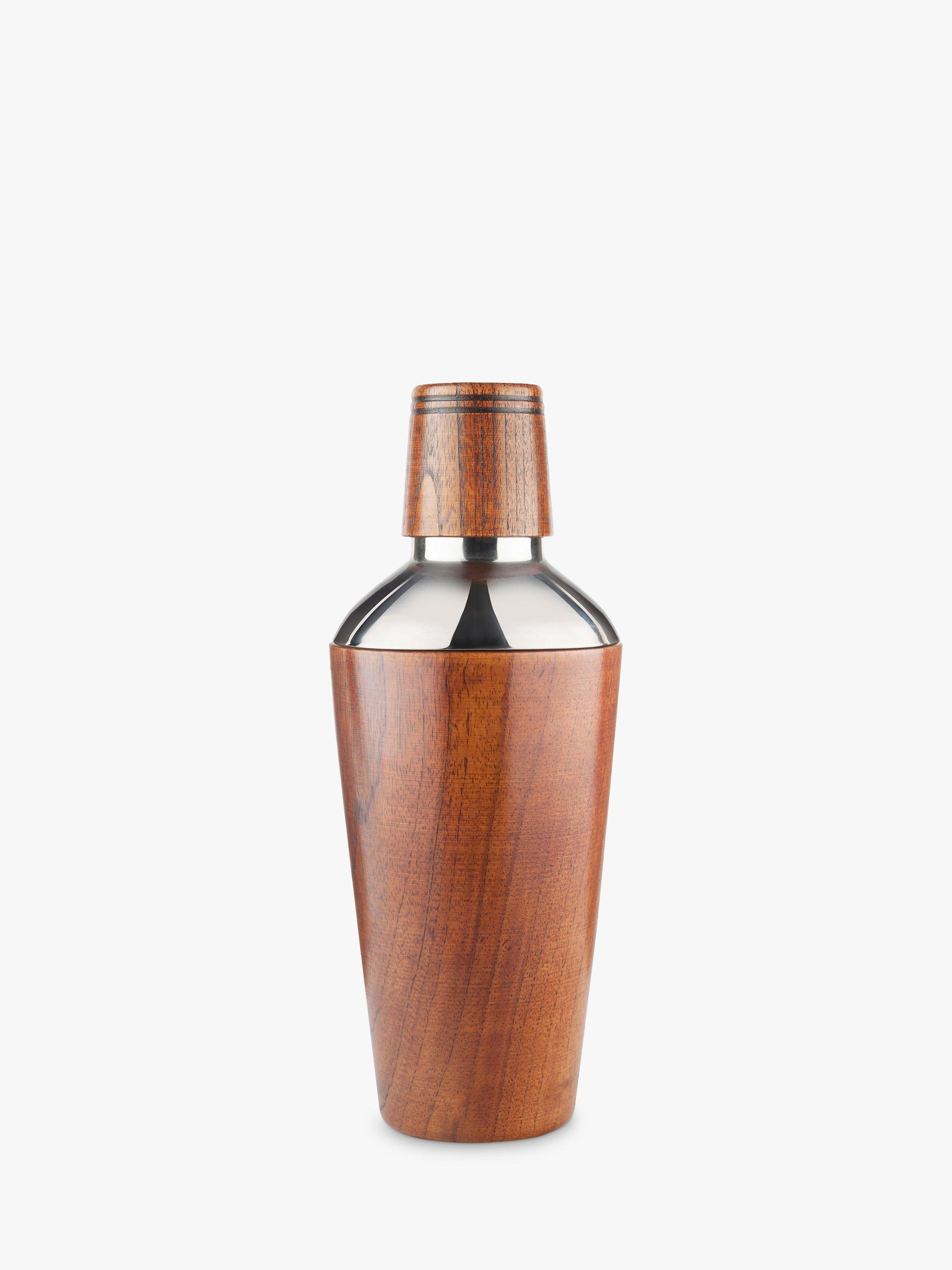 Final Touch Handmade Wood & Stainless Steel Cocktail Shaker, 500ml