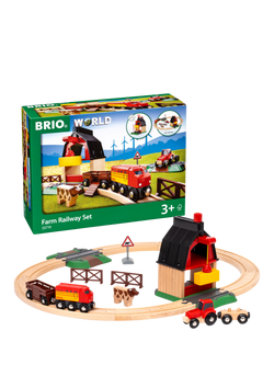BRIO World Animal Farm Wooden Train Set, FSC-Certified (Beech), Multi